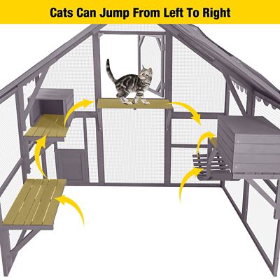 Image showing  Large Outdoor Cat Run Cat Enclosure