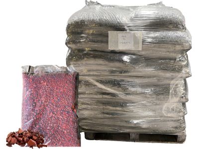 Viagrow Red Rubber Playground & Landscape Mulch, 75 cf pallet / 50 bags 1.5cf each / 2.77 Cubic Yards / 2000lbs