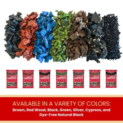 Image showing 5 th The Harvest Company Viagrow 1.5/75 cu. ft. Pallet/2.77 cu. yds./ 2000 lbs Playground and Landscape Black Rubber Mulch (50-pk.)