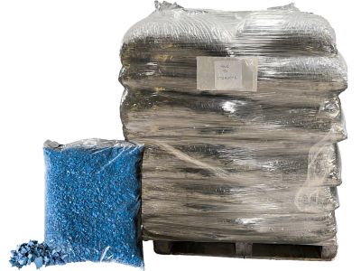 The Harvest Company Viagrow 1.5/75 cu. ft. Pallet/2.77 cu. yds./ 2000 lbs Playground and Landscape Blue Rubber Mulch (50-pk.)