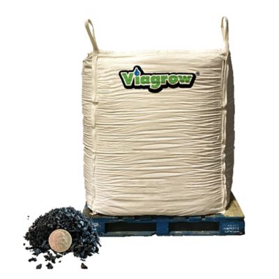 Viagrow Black Crumb Rubber Playground & Landscape Mulch, NO Dye, 75 Cubic Foot, Pallet