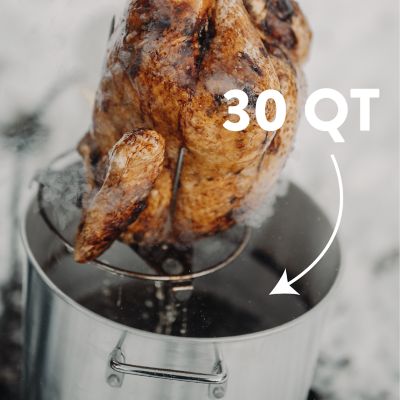 Image showing 5 th Gas One 30 qt. Propane Turkey Fryer and 10 qt. Fish Fryer Set, Square Burner