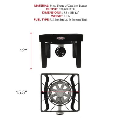Image showing  Single Propane Burner, 200,000 BTU
