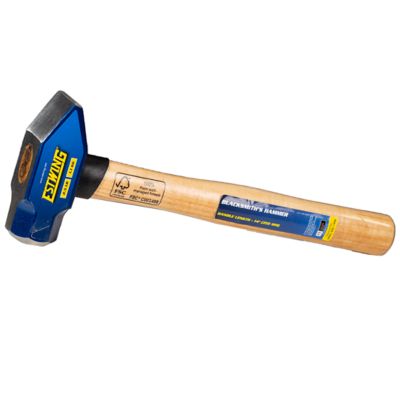 Image showing  14 in. Length Hickory Blacksmith Hammer, 2.5 lb. Head