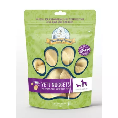 Yeti Dog Treat Refill Nuggets Natural Yak Cheese Treats for Puff and Play Dog Toy 6 ct Dog Biscuits & Cookies