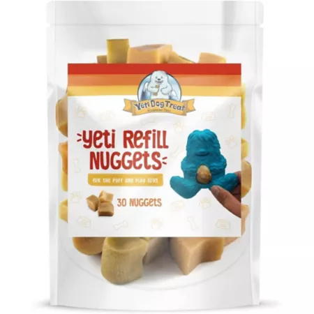 Yeti Dog Treat Refill Nuggets Natural Yak Cheese Treats for Puff and Play Dog Toy 30 ct Dog Biscuits & Cookies