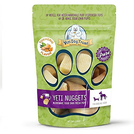 Yeti Dog Treat Tumeric Flavored Refill Nuggets Natural Yak Cheese Treats For Puff and Play Dog Toy