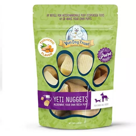 Yeti Dog Treat Turmeric Flavored Nugget Refill Natural Yak Cheese Treats for Puffs and Dog Toys Dog Biscuits & Cookies