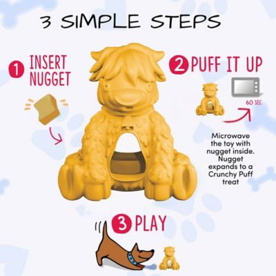 Image showing  Yak Puff & Play Dog Toy Interactive Nuggets Dispenser - Light to Light Moderate Chewers