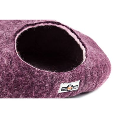 Yeti Pet Cave Pet Bed for Cats & Small Dogs, 100% New Zealand Wool ...