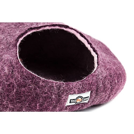 Yeti Pet Cave Pet Bed for Cats & Small Dogs, 100% New Zealand Wool, YPCPR