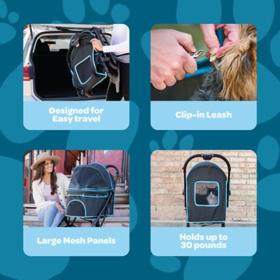 Image showing  Deluxe Fold and Go Pet Stroller