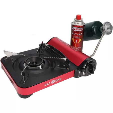 Gas One Portable Dual Fuel Stove Propane or Butane 12 000 BTU Red Camp Grill & Stove Accessories