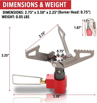 Image showing  Titanium Isobutane Backpacking Camp Stove