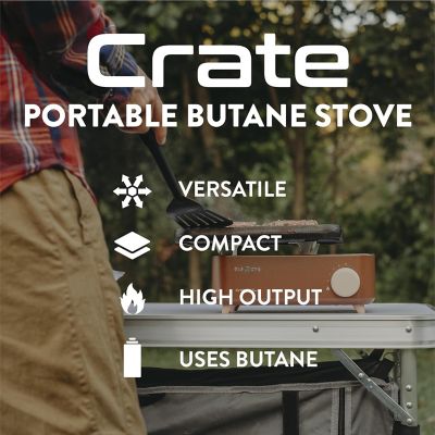 Image showing  Portable Butane Camp Stove, Brown