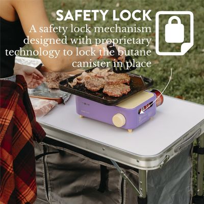 Image showing  Portable Butane Camp Stove, Violet