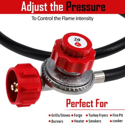 Image showing 5 th Gas One High Pressure Propane Regulator with 4 ft. Hose