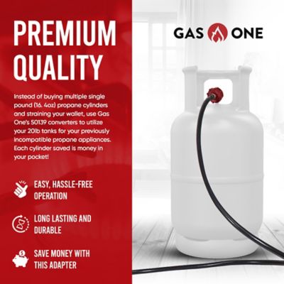 Image showing  5 ft. Propane 1lb to 20lb Adapter Converter Hose