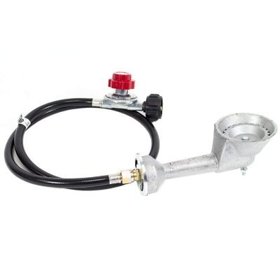 Gas One 3 in. Cast Iron Burner Head with high pressure regulator hose kit