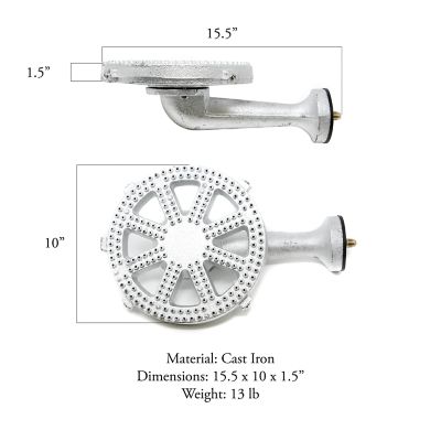 Image showing  10 in. Cast Iron Burner Head
