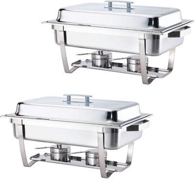Alpha Living Stainless Steel Chafing Dish Buffet Set, 2 Pack