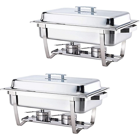 Alpha Living Stainless Steel Chafing Dish Buffet Set, 2 Pack