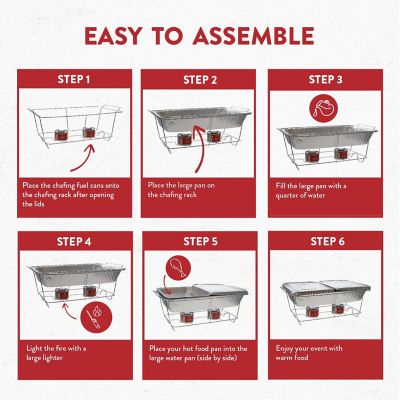 Image showing  Disposable Chafing Dish Buffet Complete Set, 3 Pack