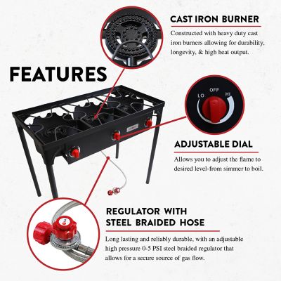 Image showing  Propane Triple 3 Burner