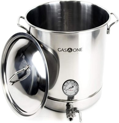 Gas One 32 qt. Stainless Steel Home Brewing Pot, Complete Set