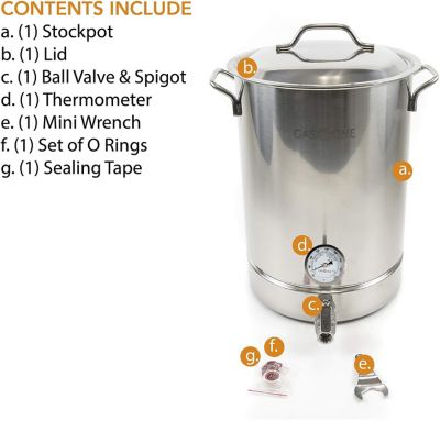 Image showing  40 qt. Stainless Steel Home Brewing Pot Complete Set