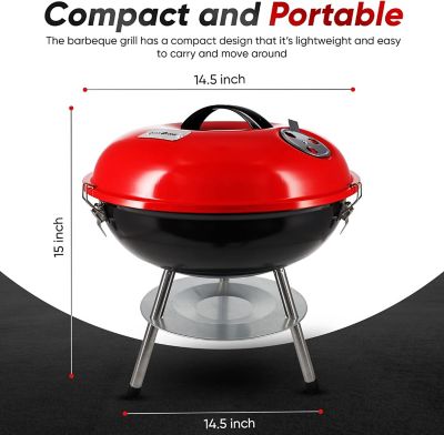 Image showing  14 in. Portable Charcoal Grill