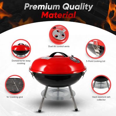 Image showing  14 in. Portable Charcoal Grill