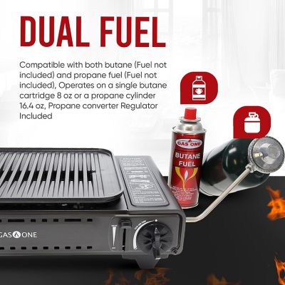 Image showing  Portable Outdoor Grill Dual Fuel Propane or Butane