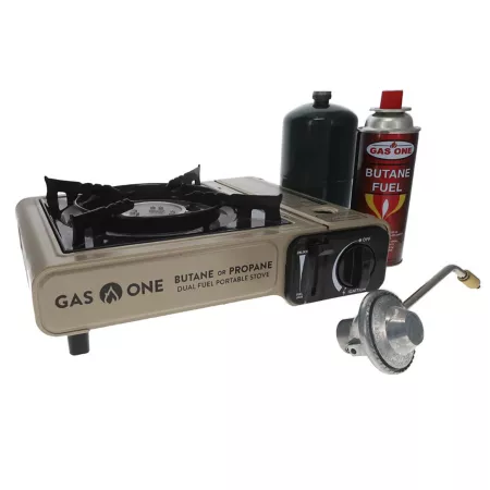 Gas One 7 650 Dual Fuel Portable Stove Propane or Butane Camp Grill & Stove Accessories