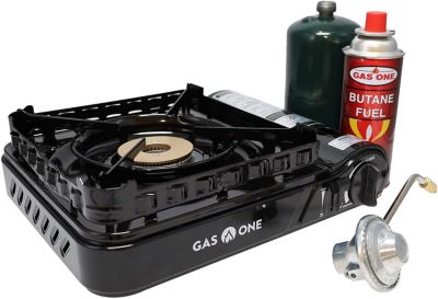 Gas One 15,000 BTU Portable Dual Fuel Stove Propane or Butane