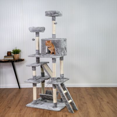 Image showing  6 ft. Two Tower Climbing Cat Tower