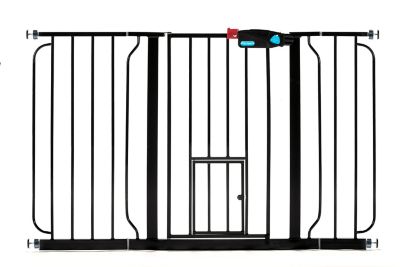 Carlson Pet Products Extra Wide Walk-Through Metal Pet Gate with Lift Handle and Small Pet Door