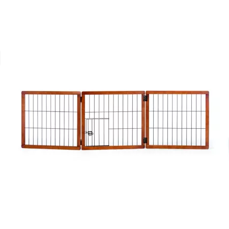 Carlson Pet Products 20 in 3-Panel Wood Pet Gate Pet Gates