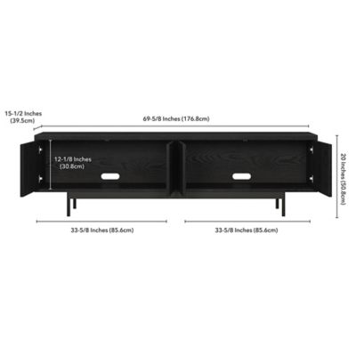 Image showing 4 th Hudson&Canal Abington Rectangular TV Stand for TVs Up to 75 in.