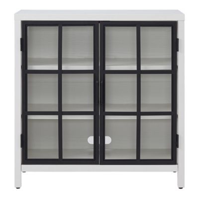 Image showing  7.2 in. x 45 in. x 15.6 in. Bennett Rectangular Accent Cabinet, White