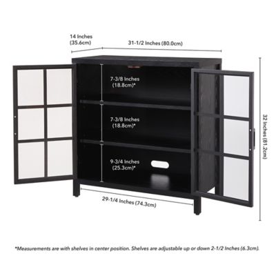 Image showing  31.5 in. Bennett Rectangular Accent Cabinet, Black