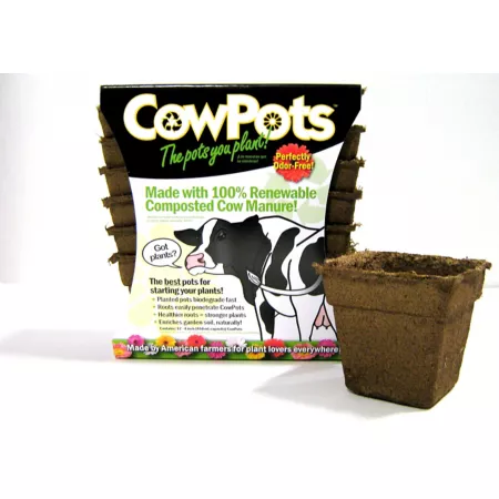 CowPots #3 Square Seed and Plant Starter Pots 12 ct Seed Starters