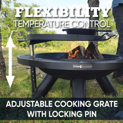 Image showing  44 in. Round Charcoal/Wood-Burning Fire Pit with Cooking Grate