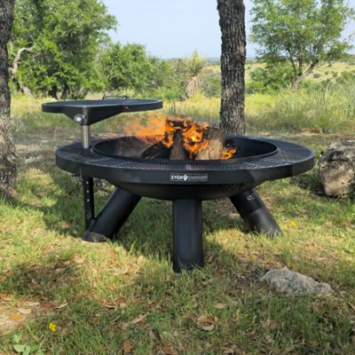 Image showing 9 th Even Embers 44 in. Round Charcoal/Wood-Burning Fire Pit with Cooking Grate