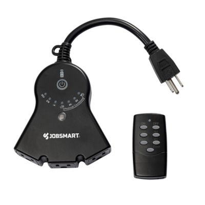 JobSmart 15A 3-Outlet Light Sensing Countdown Timer