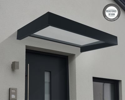 Image showing 5 th Canopia by Palram 5 x 3ft. Sophia 1600 Awning, Gray/Clear