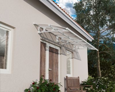 Image showing  15 ft. x 5 ft. Bordeaux 4460 Awning, White /Mist