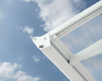 Image showing  15 ft. x 5 ft. Bordeaux 4460 Awning, White /Mist