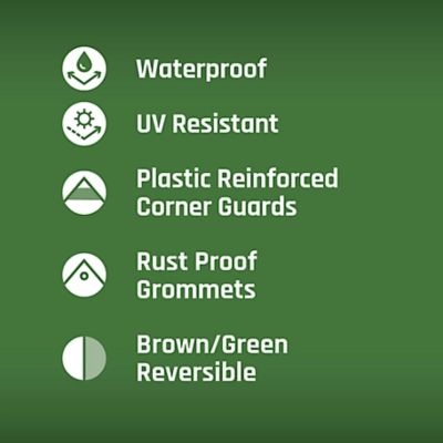 Image showing  Tarp 20 x 40, Brown/Green Medium Poly