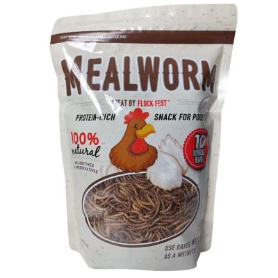 Flock Fest Dried Mealworms Poultry Treats, 6-Pack